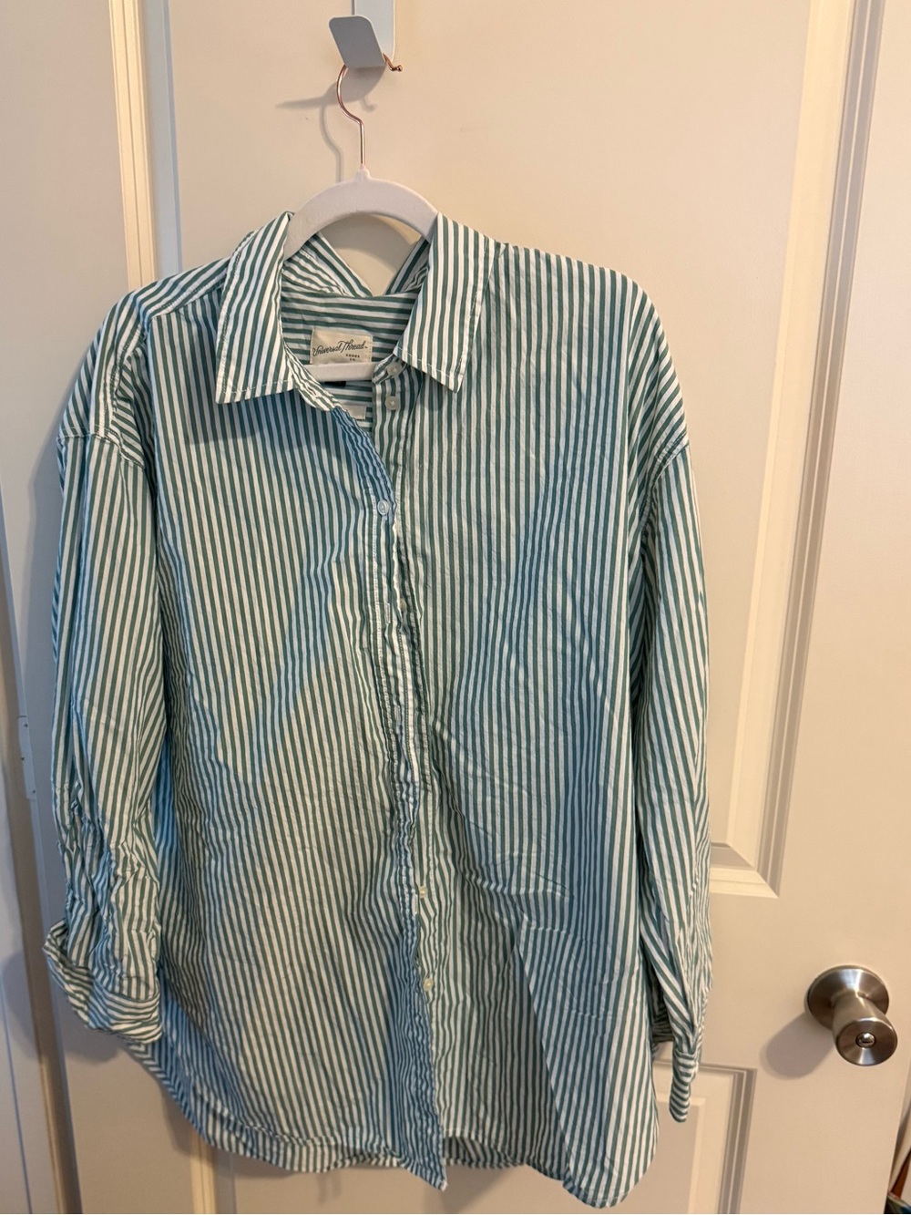 Never Worn Universal Thread Oversized Vertical Stripe Button-Down Shirt